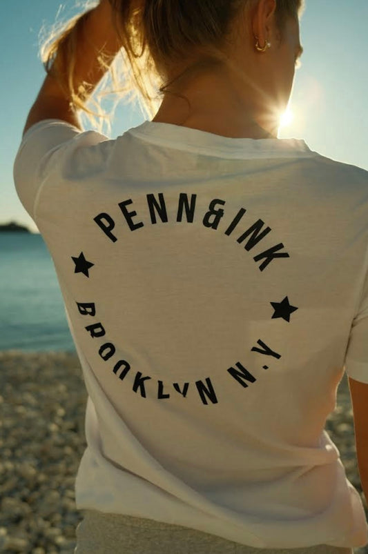 T-shirt uni logo au dos coton Penn &amp; Ink Camisole S24F1429