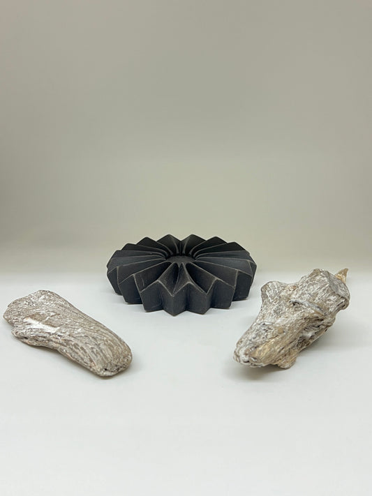 Savonnier en céramique noir Kamouraska A&amp;J Métissage Savonnier