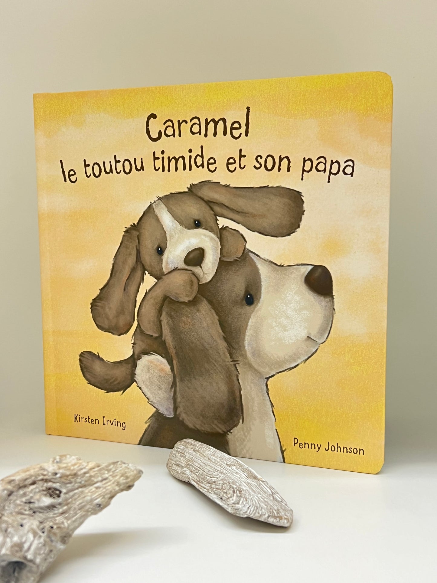 Caramel le toutou timide et son papa, livre Jellycat dessiné à Londres bk4mamf