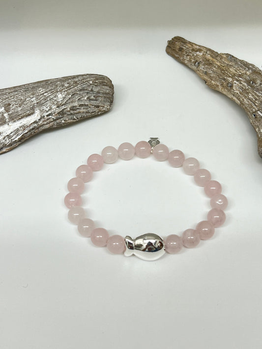 Bracelet Perle Nemo Quartz rose Fait main à Paris&nbsp;12AT4161QR