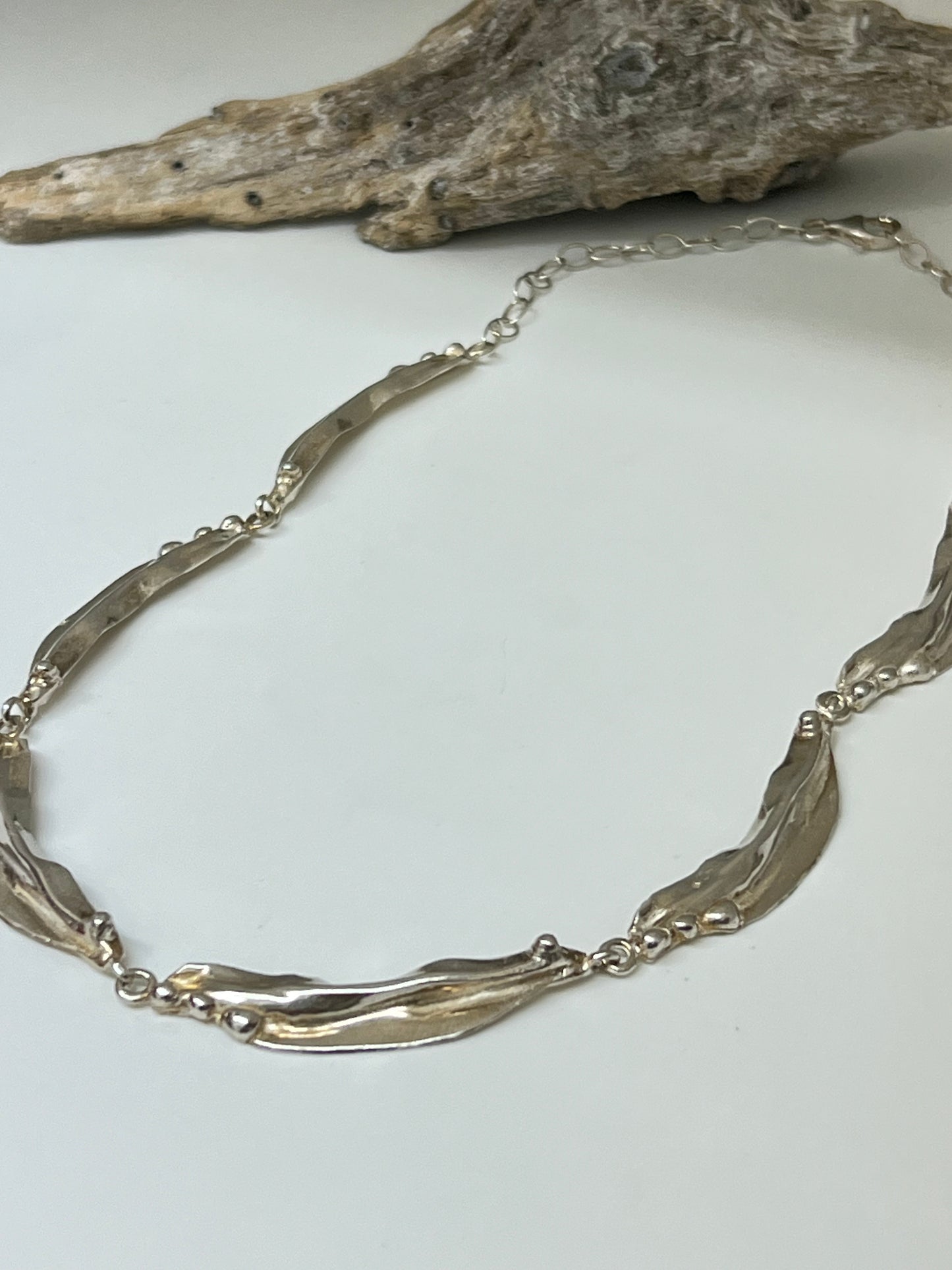   Collier Feuilles Argent 925 Fait main à Montréal Nicole Gauvin C172