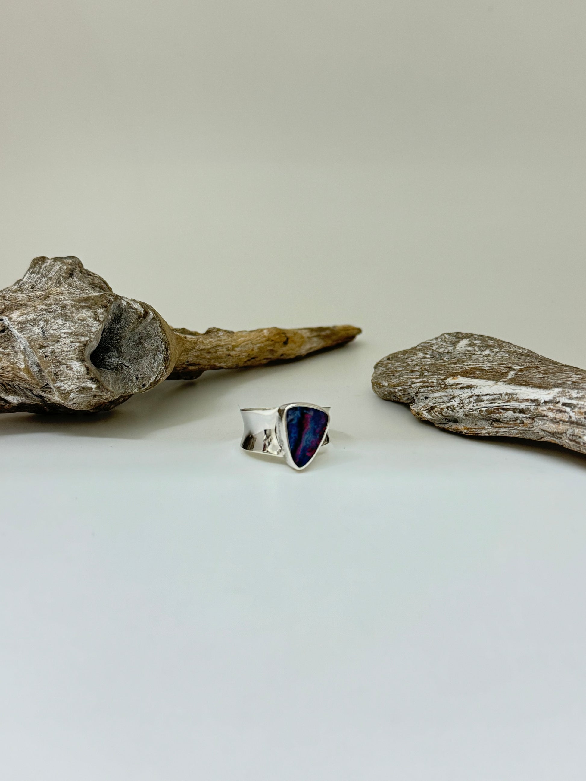 Bague Argent 925 et Lapis-Lazuli Dessiné à Montréal par Carole Morand