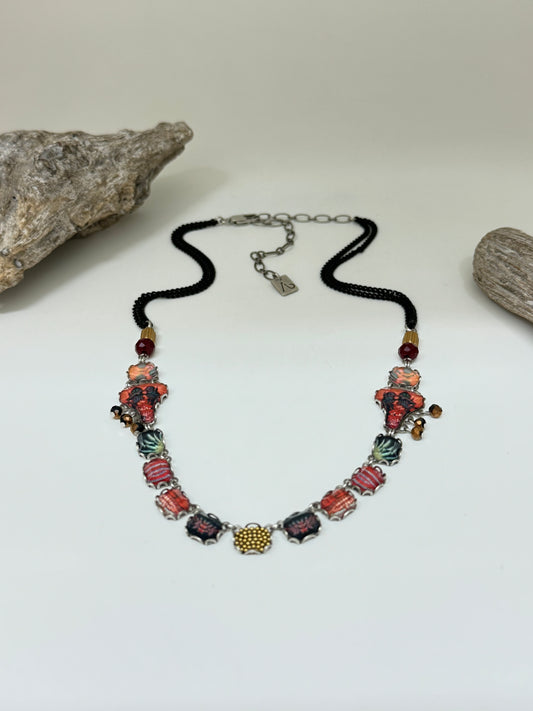 Collier Oriental Hues Kerensa Cristal de verre-Métaux Antique Fabriqué au Moyen Orient AyalaBAR R3523&nbsp;