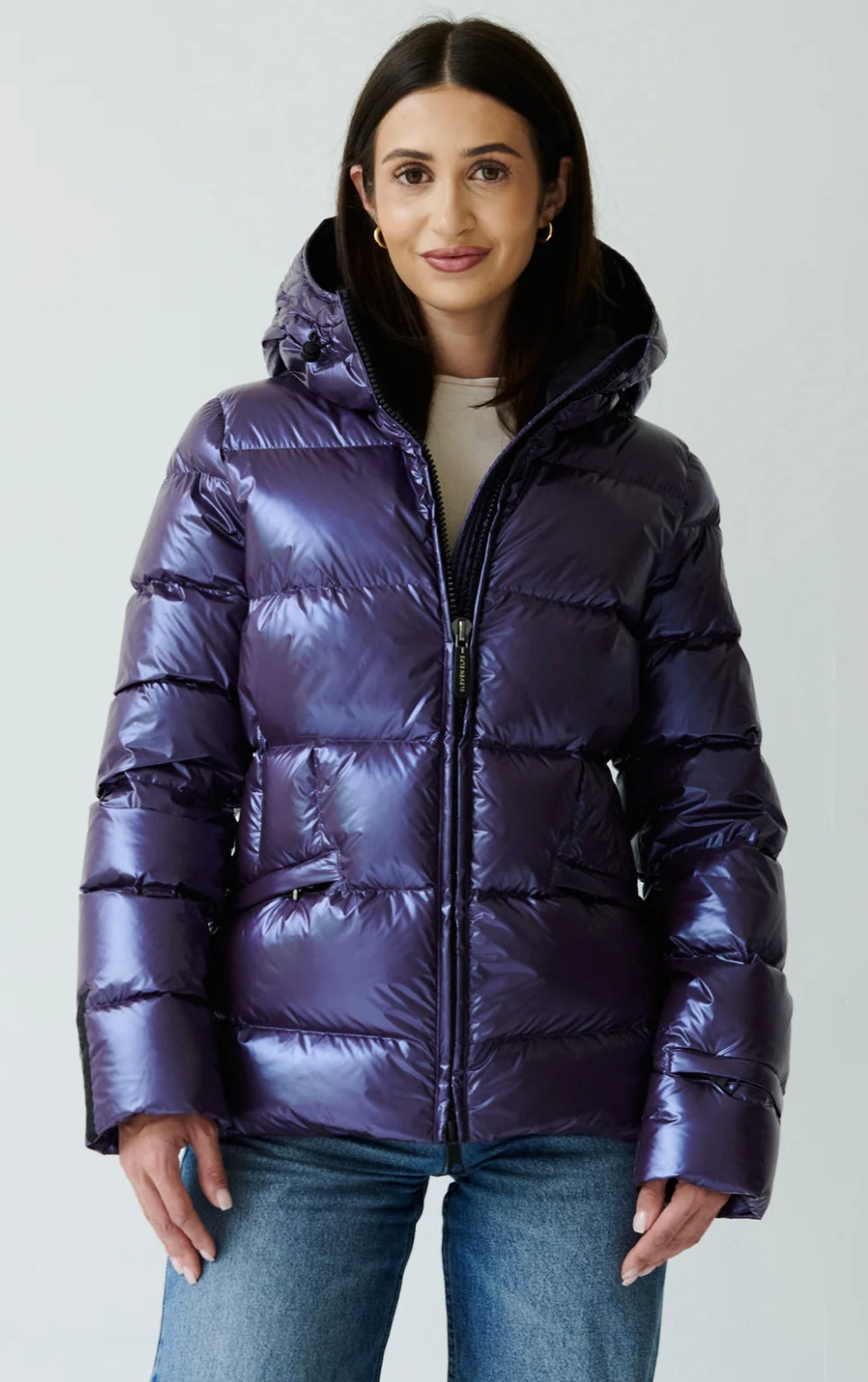  Eline jacket aubergine manteau duvet Eleven Elfs design Italien Eline jacket aubergine
 