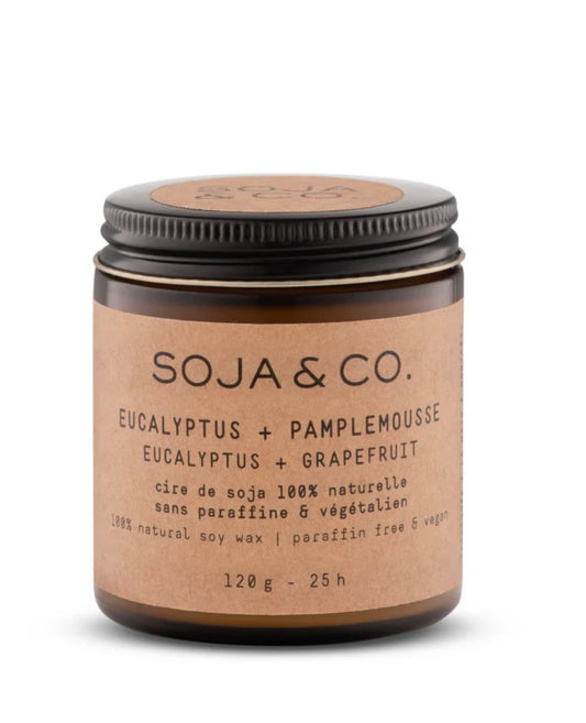 Bougie- Eucalyptus + Pamplemousse 4 oz soja & co Bougie - Eucalyptus + Pamplemousse 4 oz