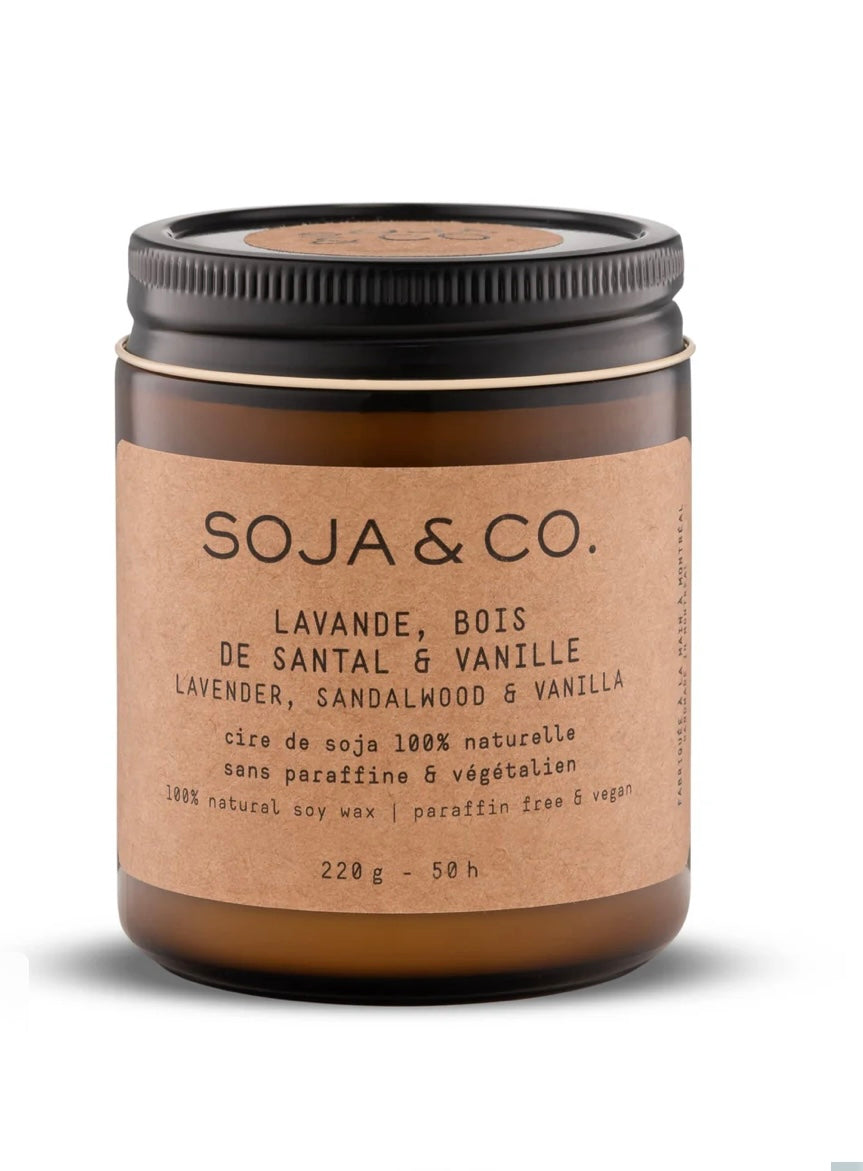 Bougie | Lavande, Bois de santal &amp; Vanille Soja &co Bougie | Lavande, Bois de santal Vanille