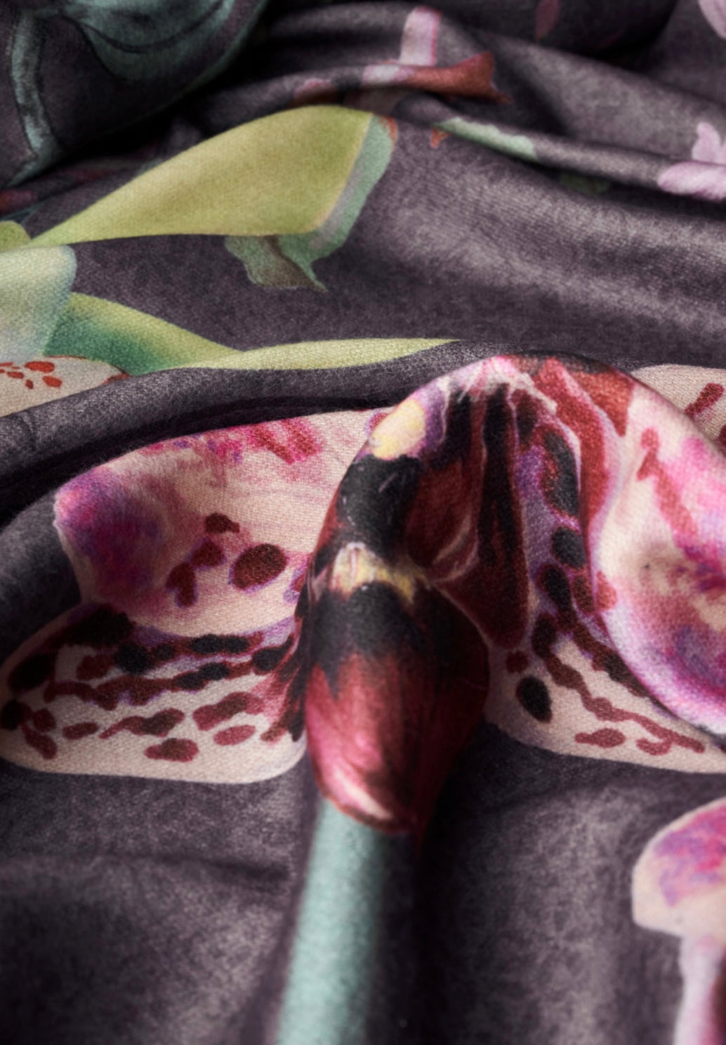 Foulard floral encre