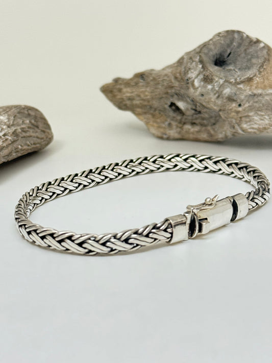 Bracelet Argent 925 Fait par des Artisans de l’Indonésie Bracelet argent maille