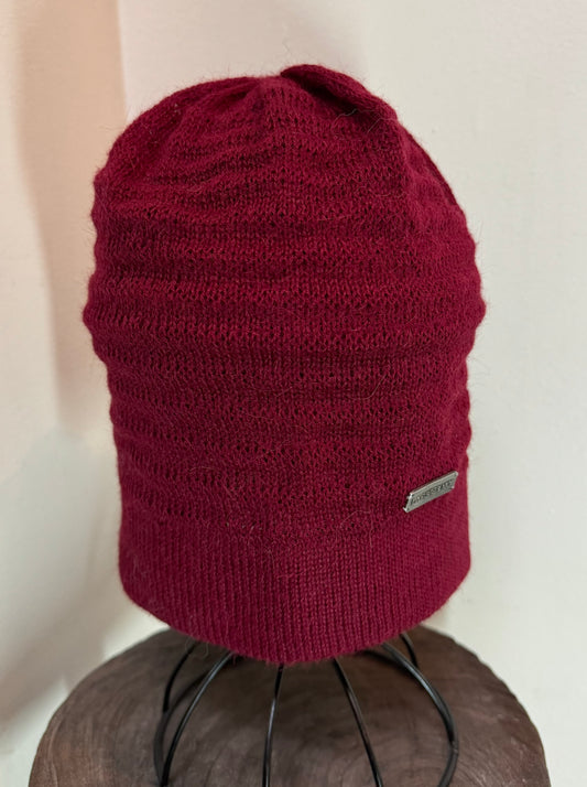 Tuque Roma Rouge Fait main à Dunham La fibre et moi Roma