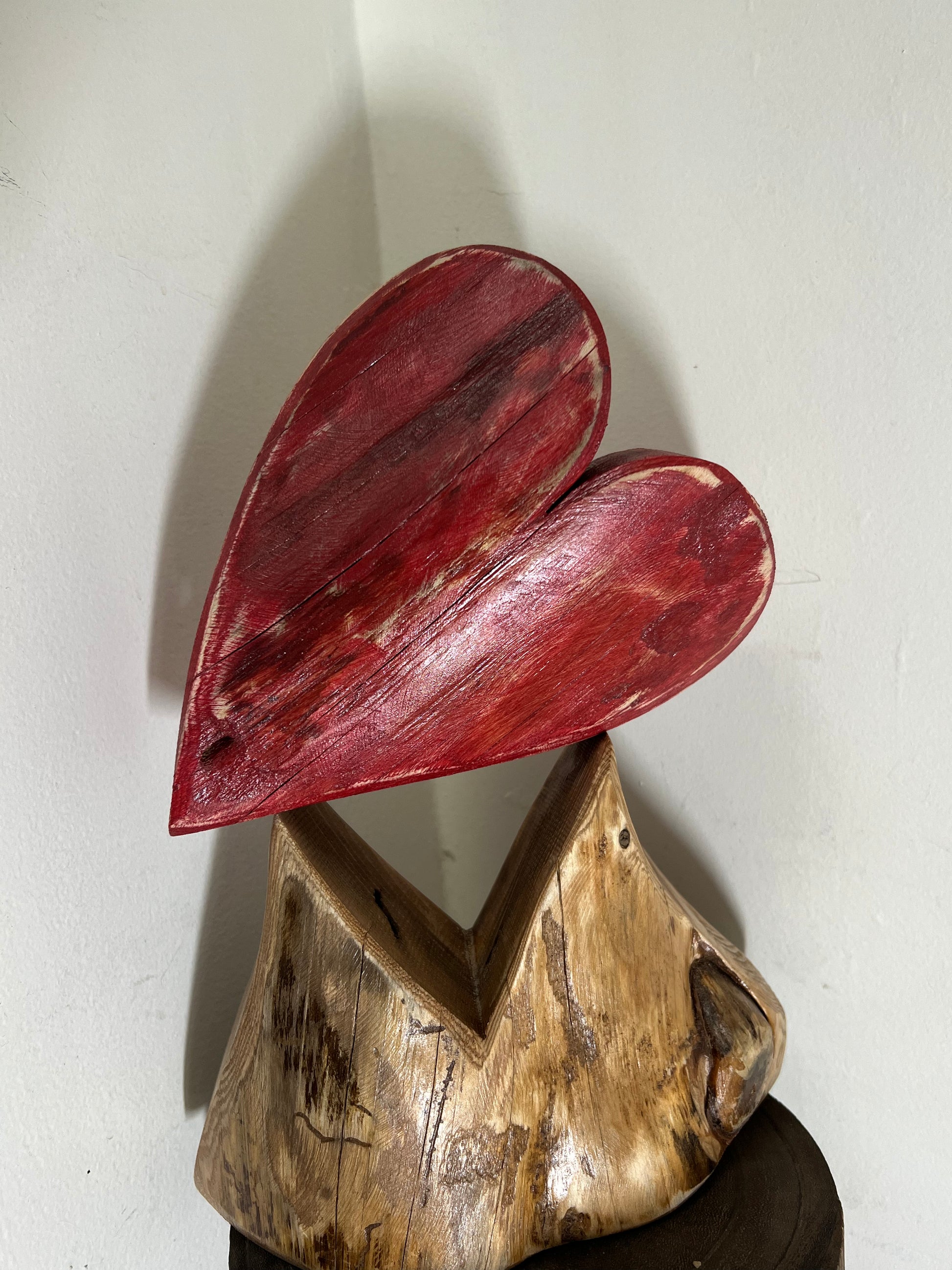 Coeur fait de bois recyclé Fait main à Trois-Rivières Bertrand Massé Artiste