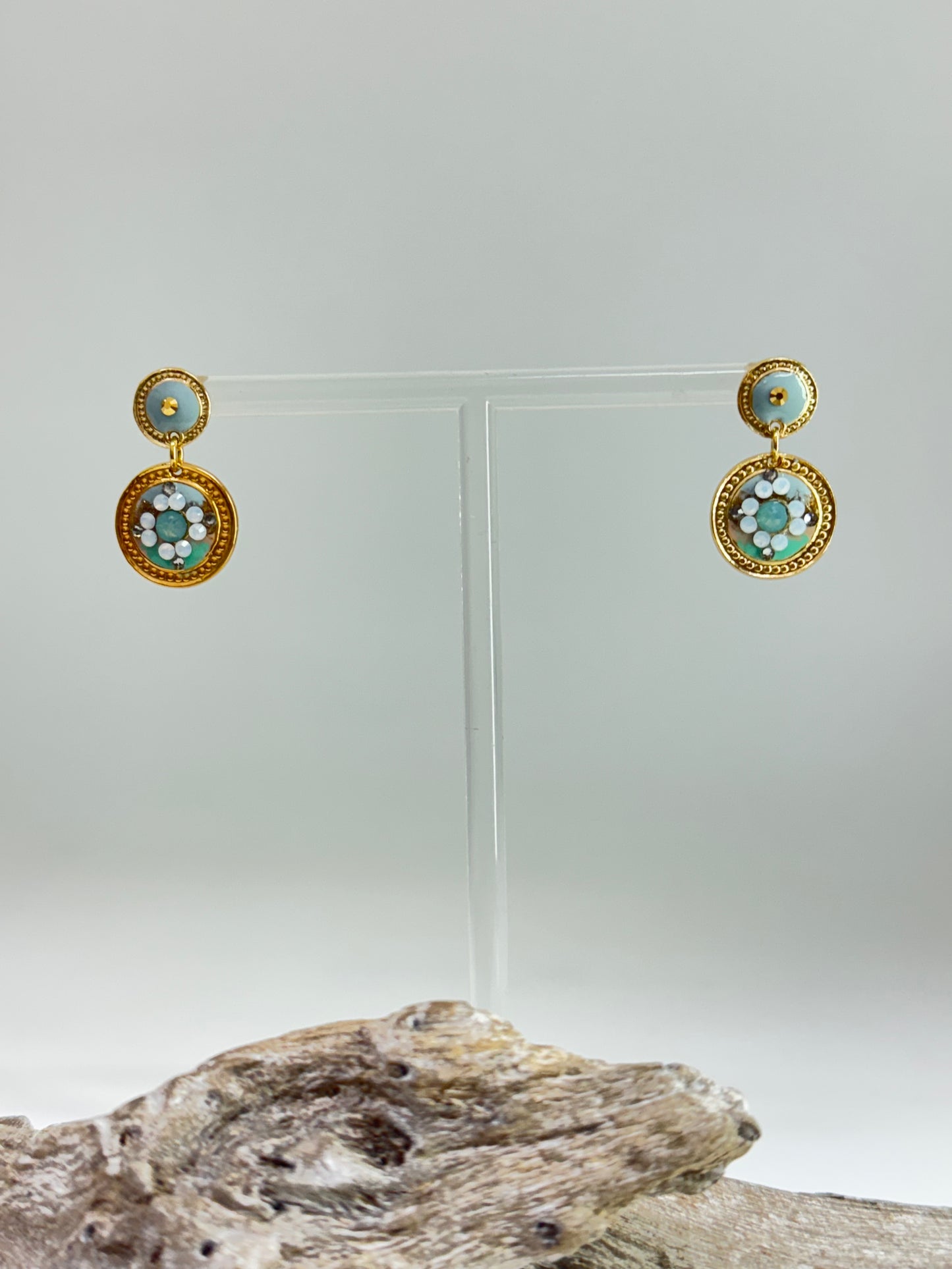 Boucles Aqua Sequin Gas Bijoux Marseille