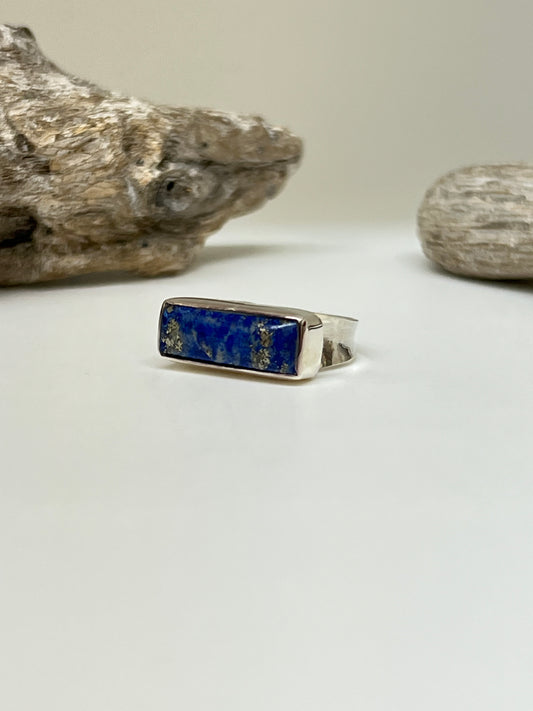 Bague Argent 925 et Lapis-Lazuli Dessiné par Carole Morand de Montréal 