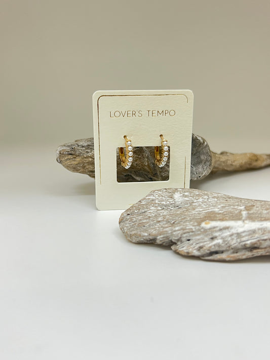 Boucles d'Oreilles perles 15mm de Vancouver, dessinée à Vancouver 1DF0SP23014-gld Lovers Tempo   