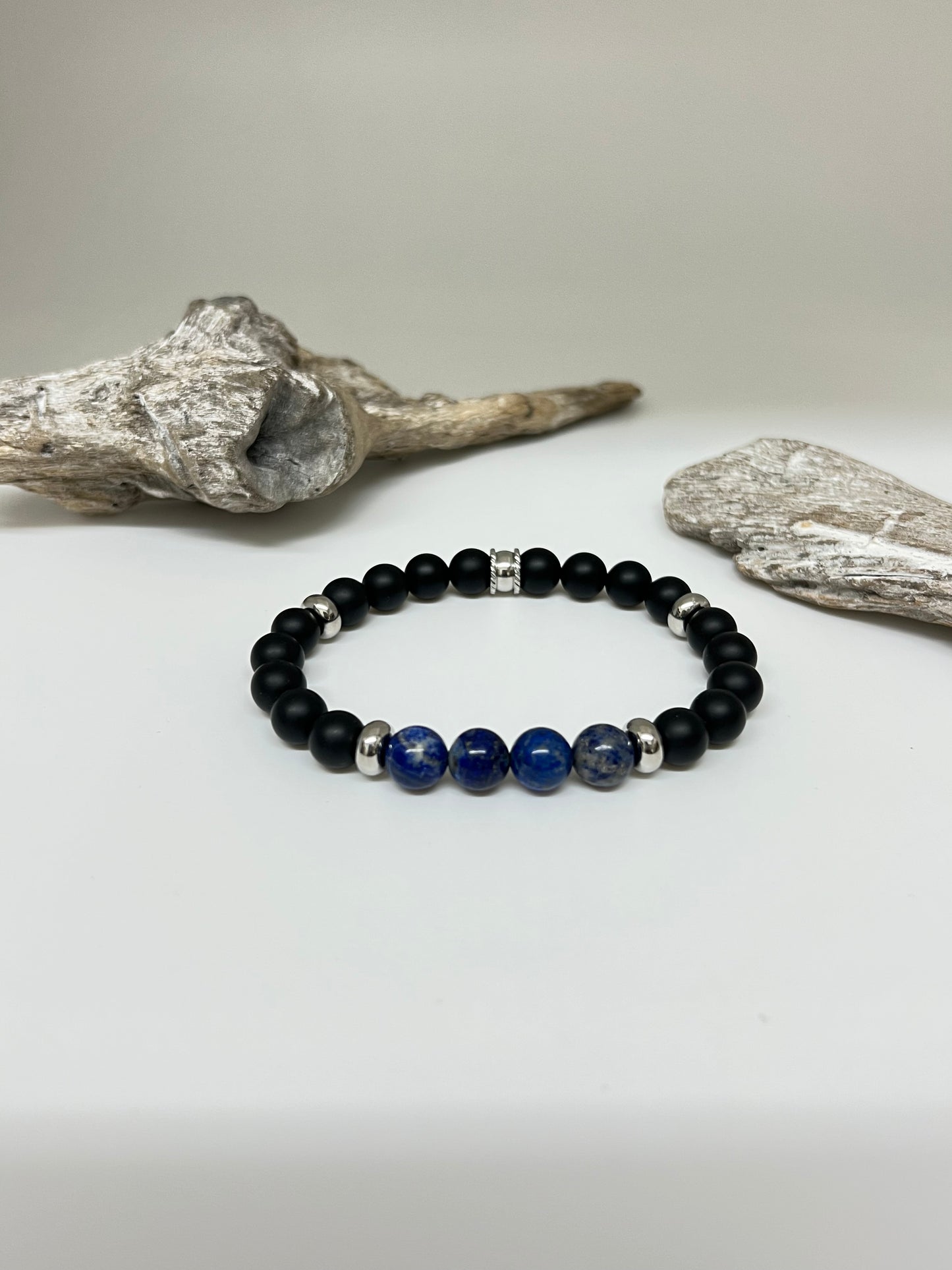 Bracelet Onix, Lapis-Lazuli Fait à Montréal, fait main à Montréal
