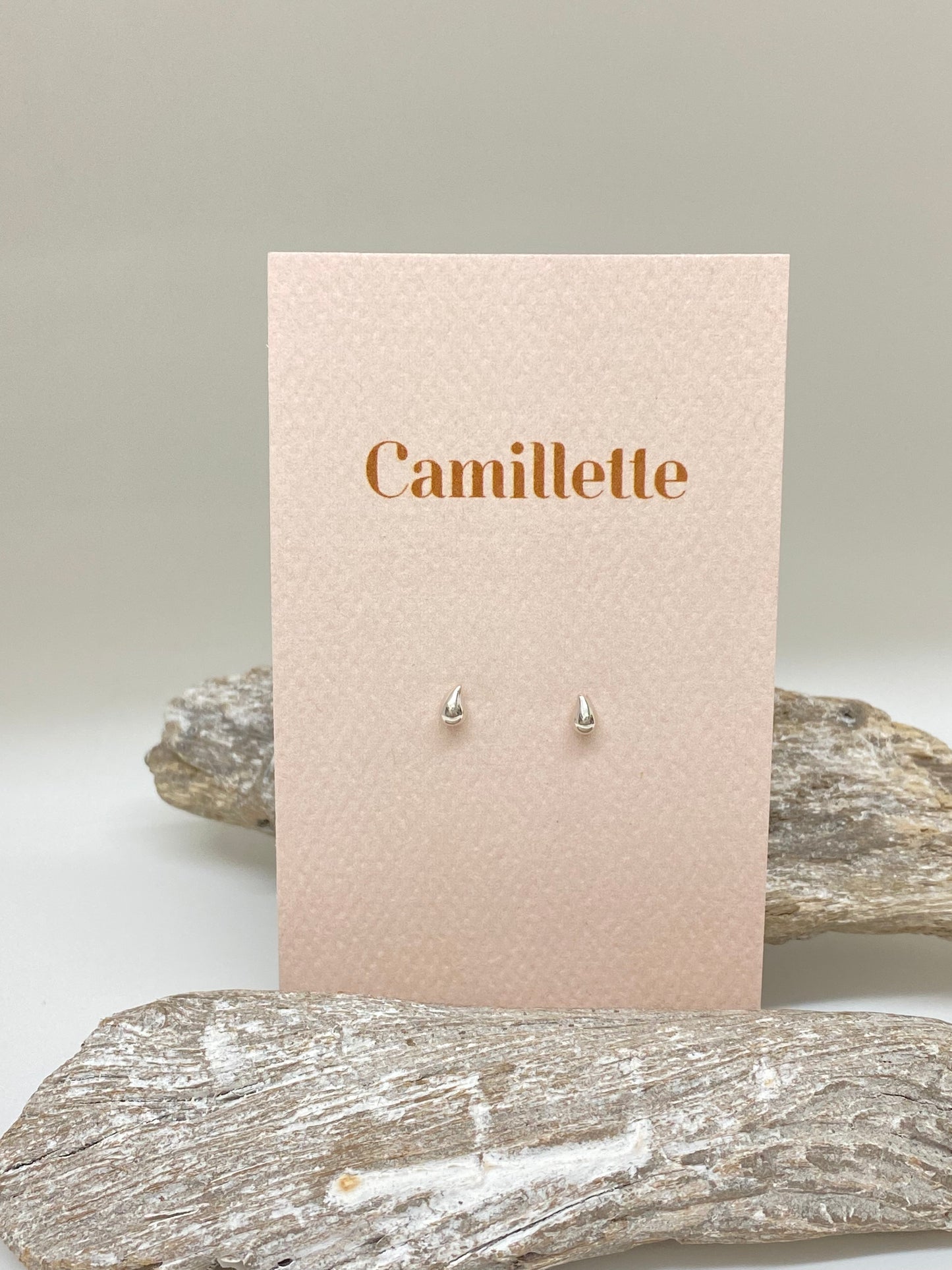 Boucles Paisley stud Argent 925 Fait à la main à Montréal Camillette paisley stud earring