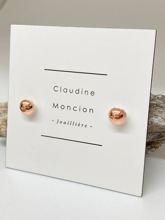 Boucle d'oreilles cuivre et argent E_Vol03 Claudine Moncion Montréal