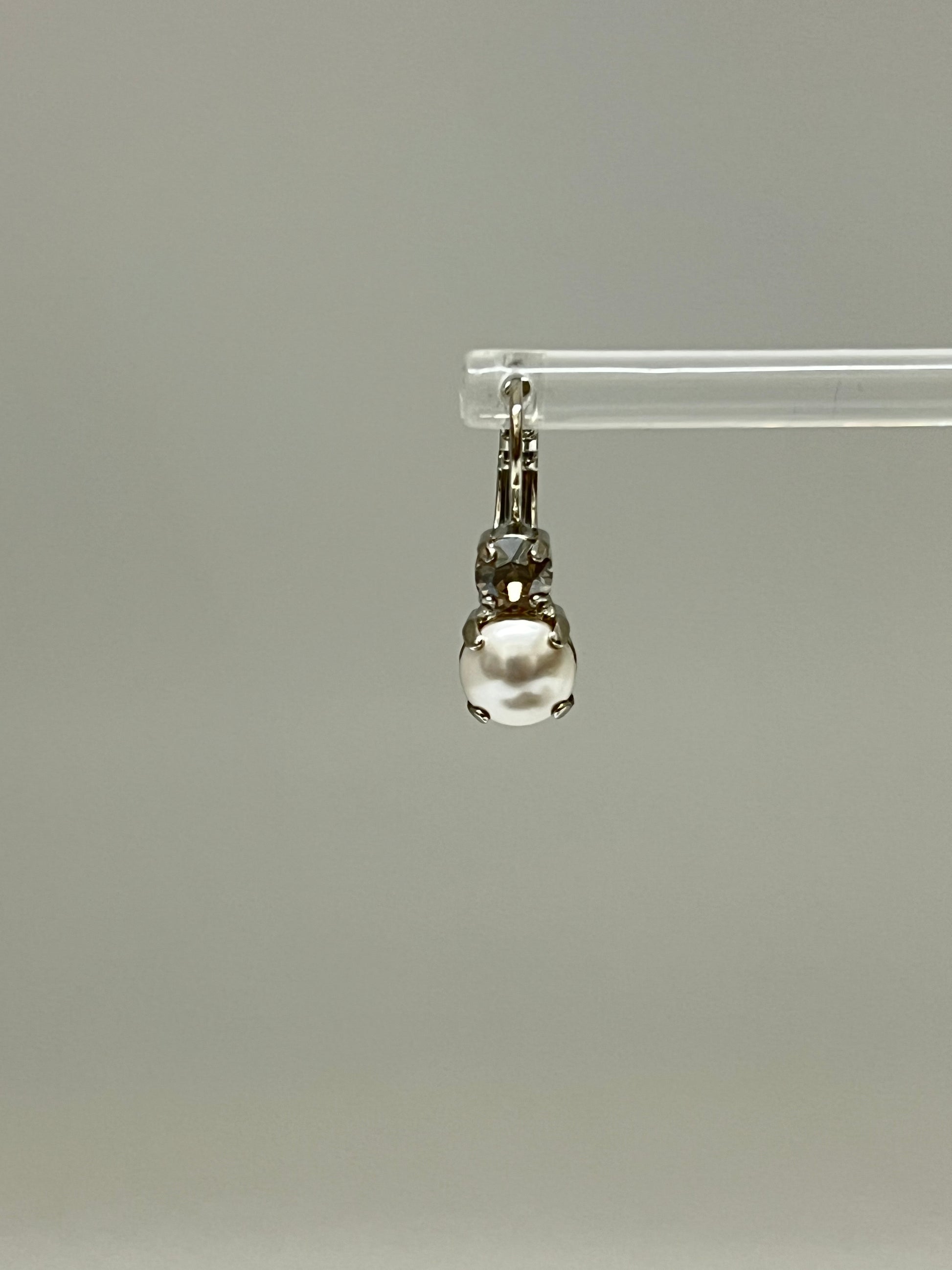 Boucles en rhodium avec Cristal de Swarovski e-1190 Mariana