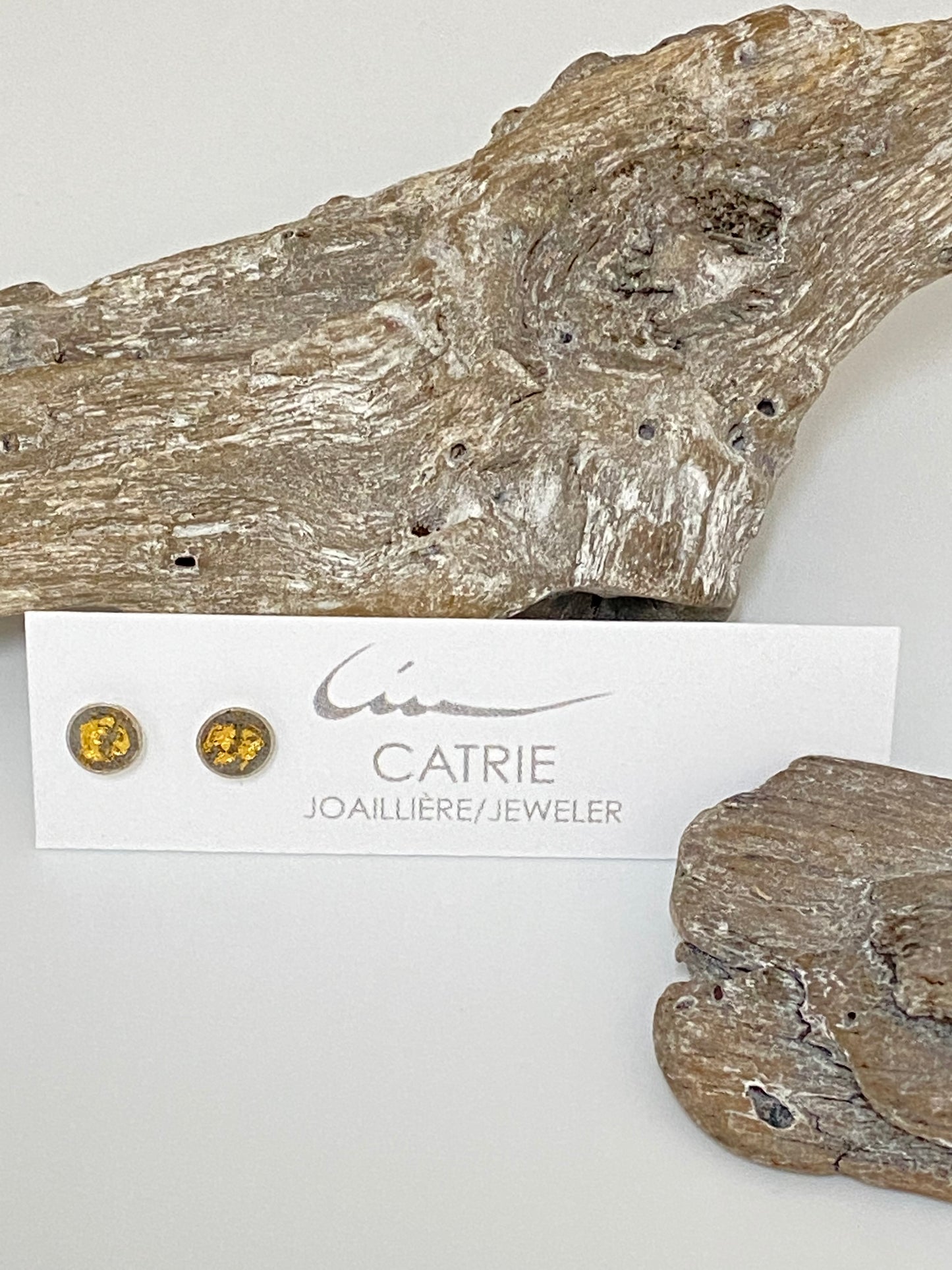 Boucles Béton-Argent-Pierres  CATRIE RCPR01 Montréal